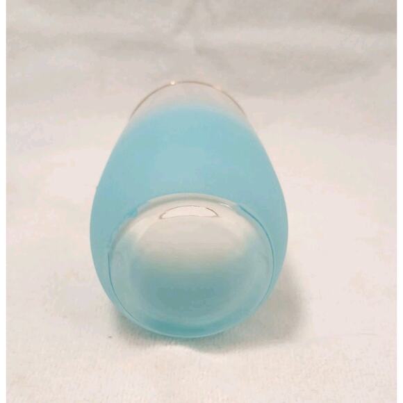 1950 West Virginia Blendo Water Glass Tumbler Frosted Turquoise Gold Party MCM - Picture 9 of 15